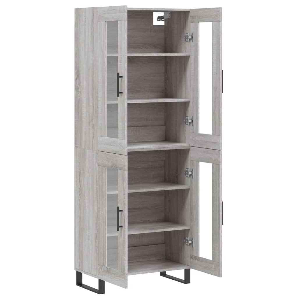 Buffet haut Sonoma gris 69,5x34x180 cm Bois d'ingénierie - XIOS