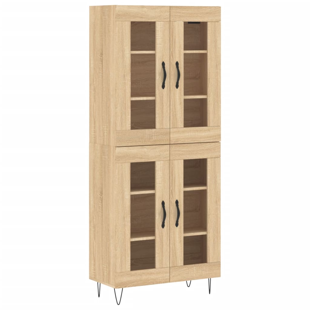 Buffet haut Chêne sonoma 69,5x34x180 cm Bois d'ingénierie