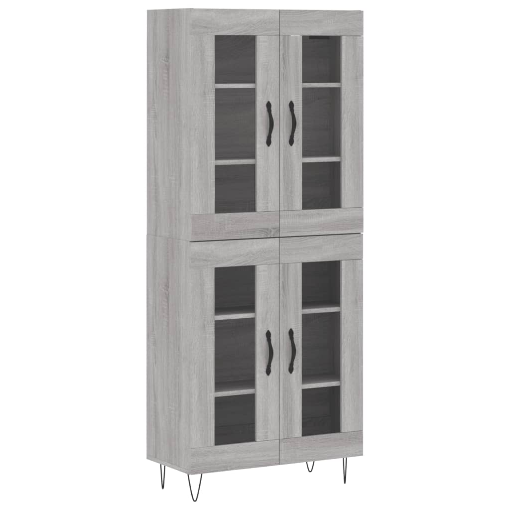 Buffet haut Sonoma gris 69,5x34x180 cm Bois d'ingénierie - XIOS