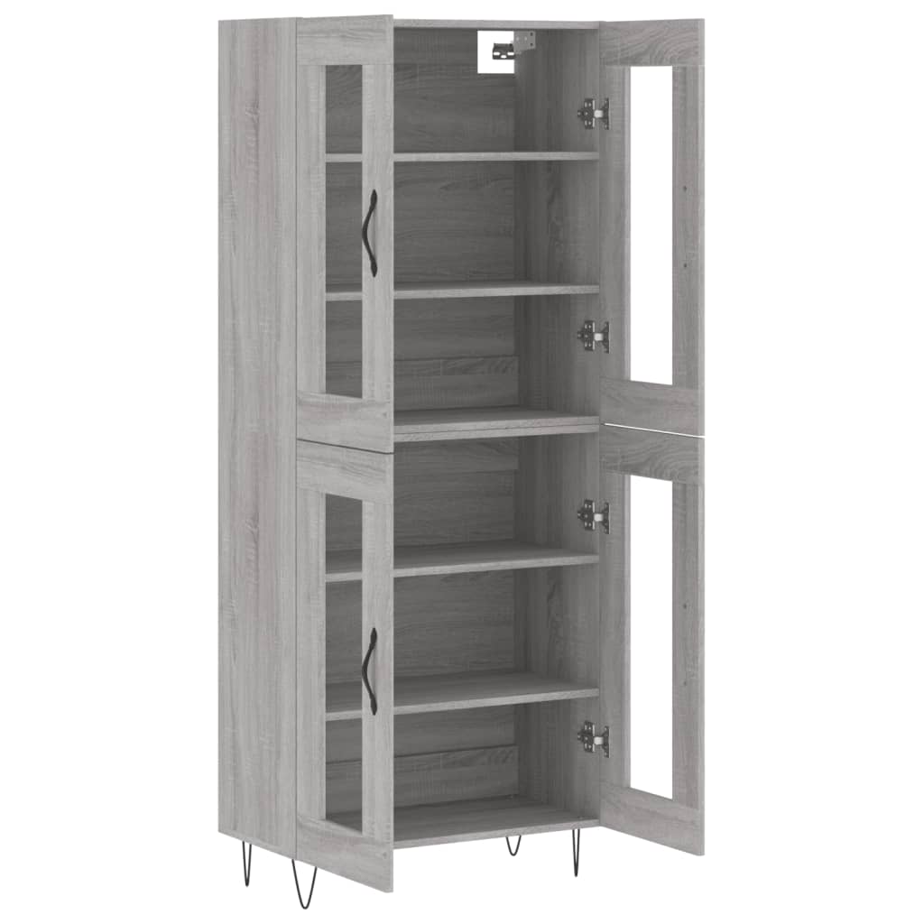 Buffet haut Sonoma gris 69,5x34x180 cm Bois d'ingénierie - XIOS