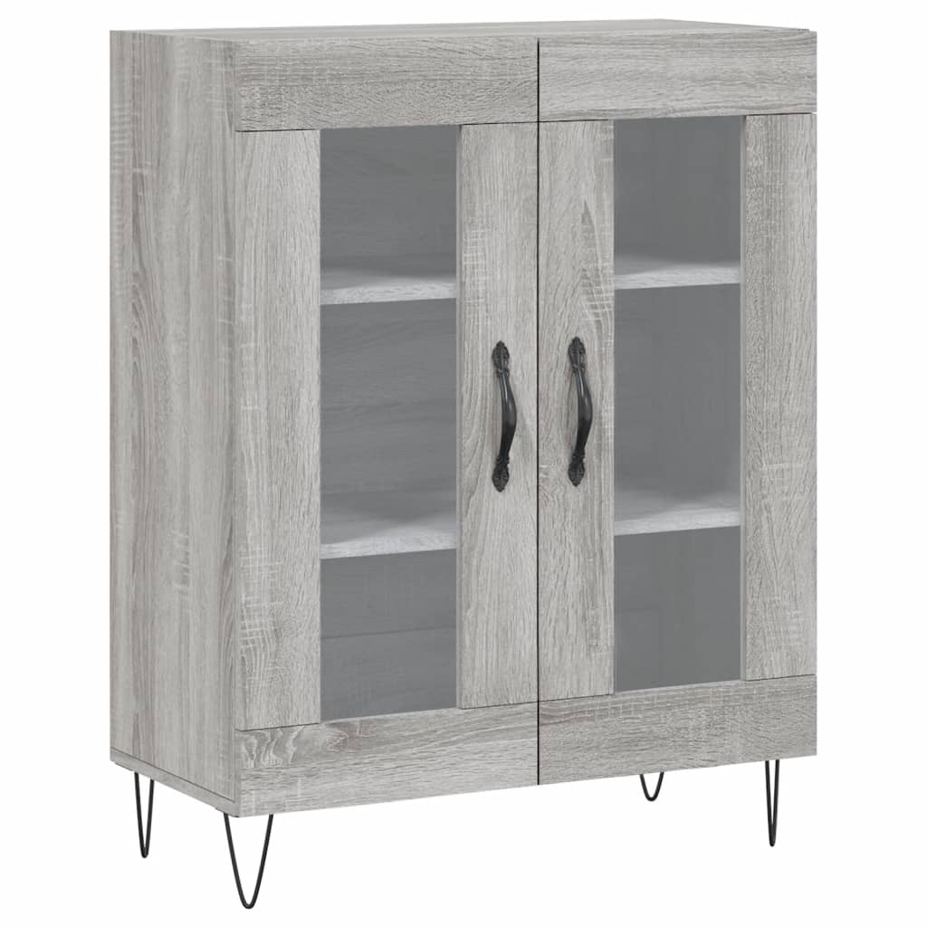Buffet haut Sonoma gris 69,5x34x180 cm Bois d'ingénierie - XIOS