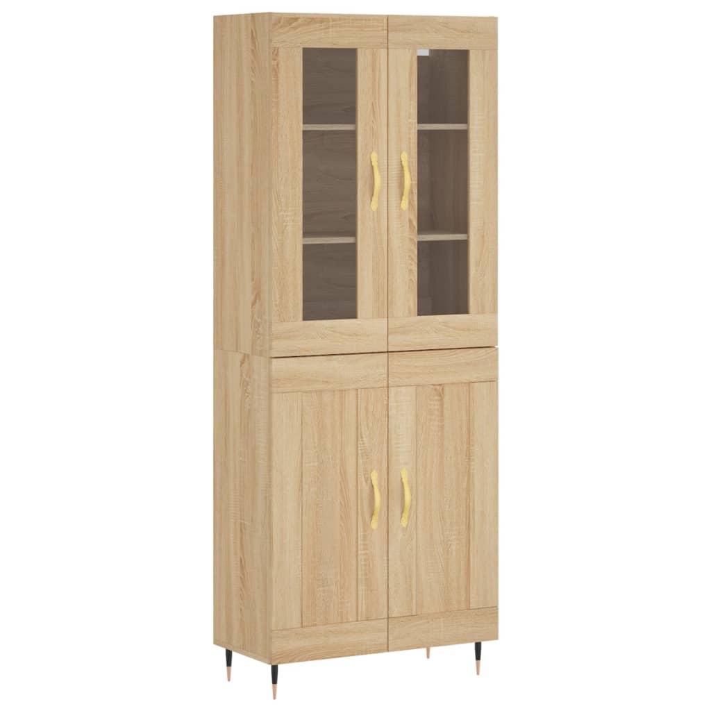 Buffet haut Chêne sonoma 69,5x34x180 cm Bois d'ingénierie - XIOS
