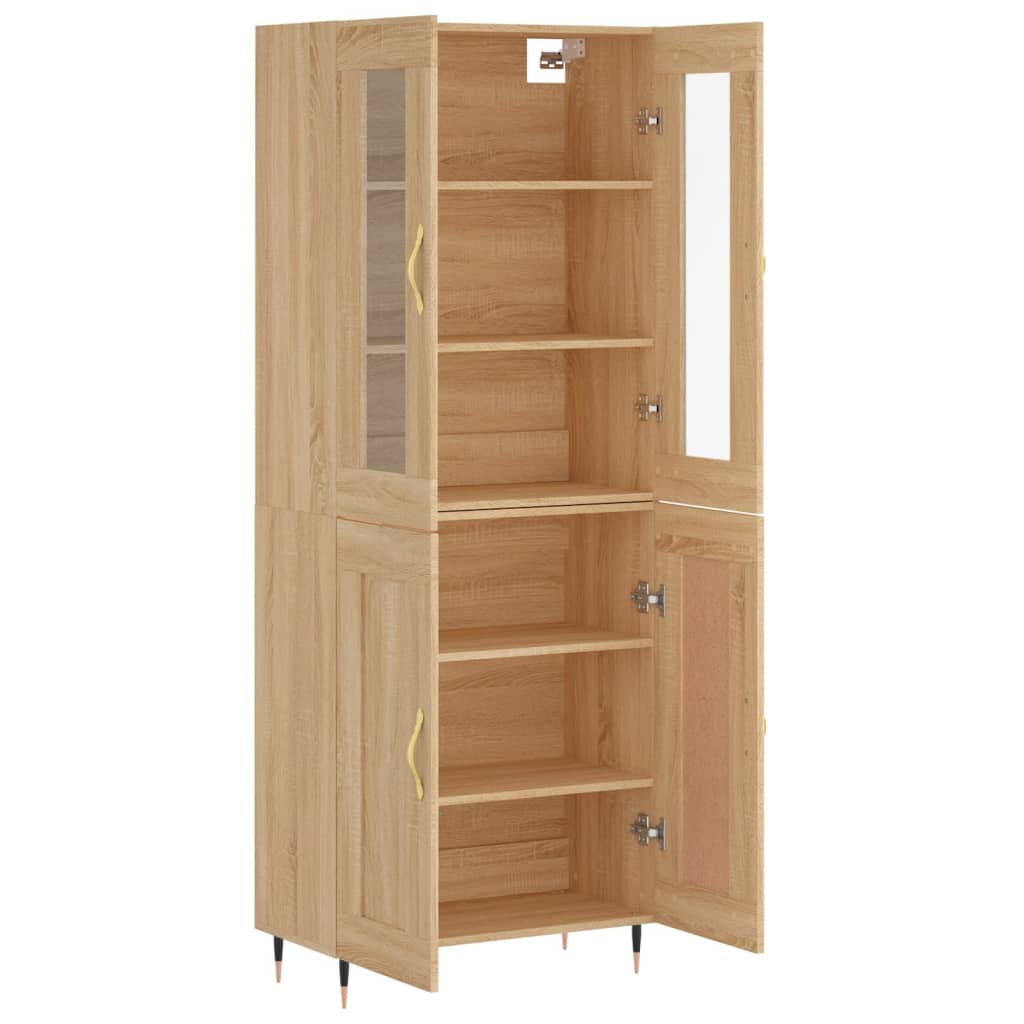 Buffet haut Chêne sonoma 69,5x34x180 cm Bois d'ingénierie - XIOS