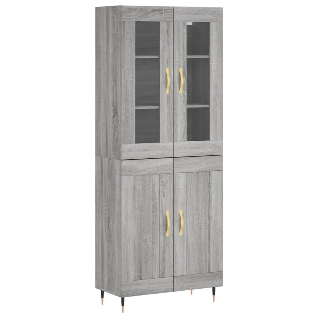 Buffet haut Sonoma gris 69,5x34x180 cm Bois d'ingénierie - XIOS