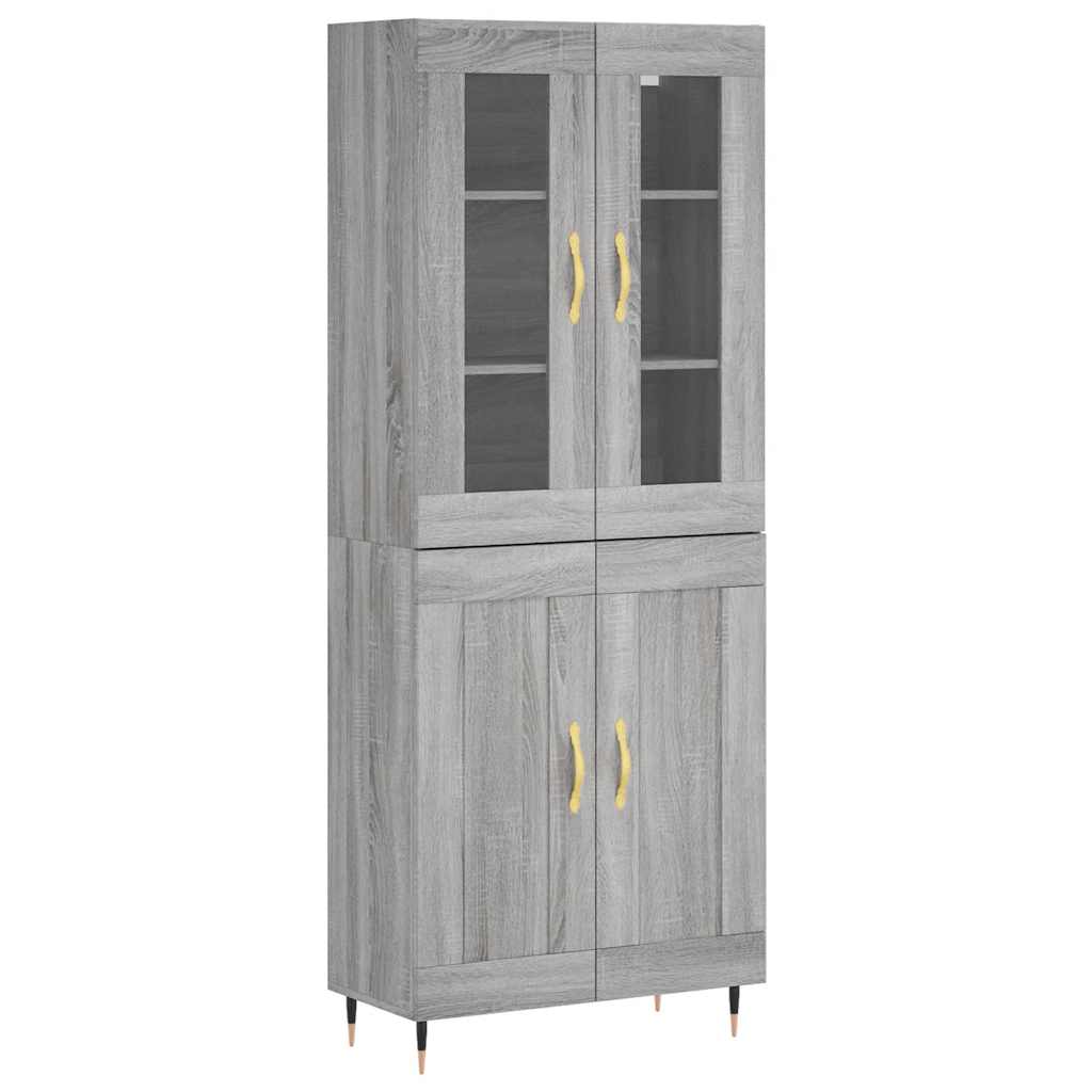 Buffet haut Sonoma gris 69,5x34x180 cm Bois d'ingénierie - XIOS