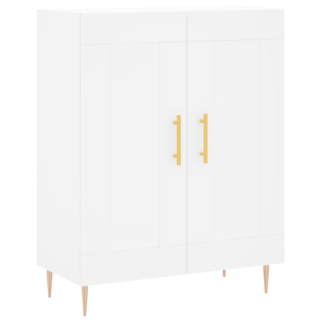 Buffet haut Blanc 69,5x34x180 cm Bois d'ingénierie