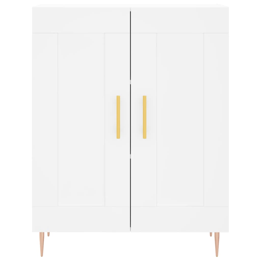 Buffet haut Blanc 69,5x34x180 cm Bois d'ingénierie