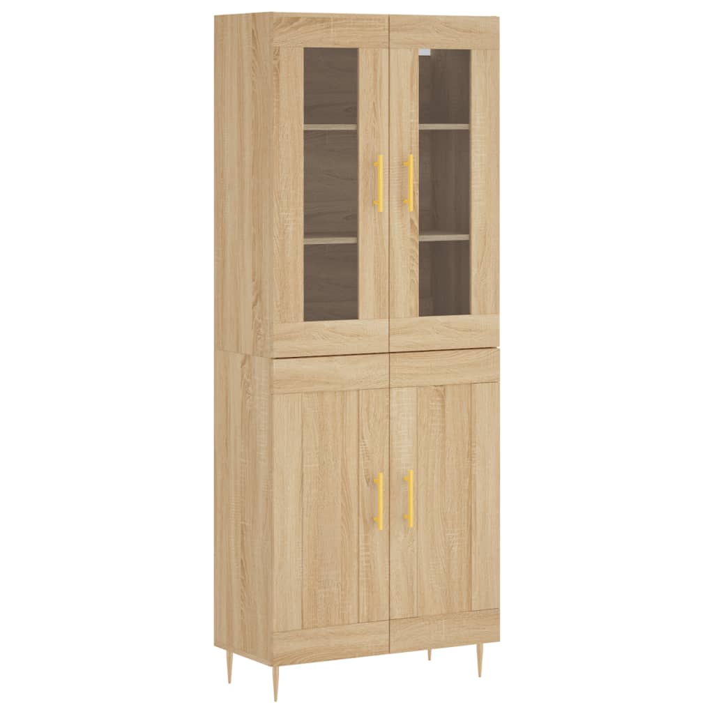 Buffet haut Chêne sonoma 69,5x34x180 cm Bois d'ingénierie - XIOS