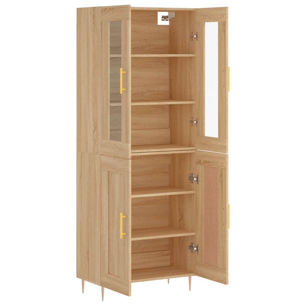 Buffet haut Chêne sonoma 69,5x34x180 cm Bois d'ingénierie - XIOS