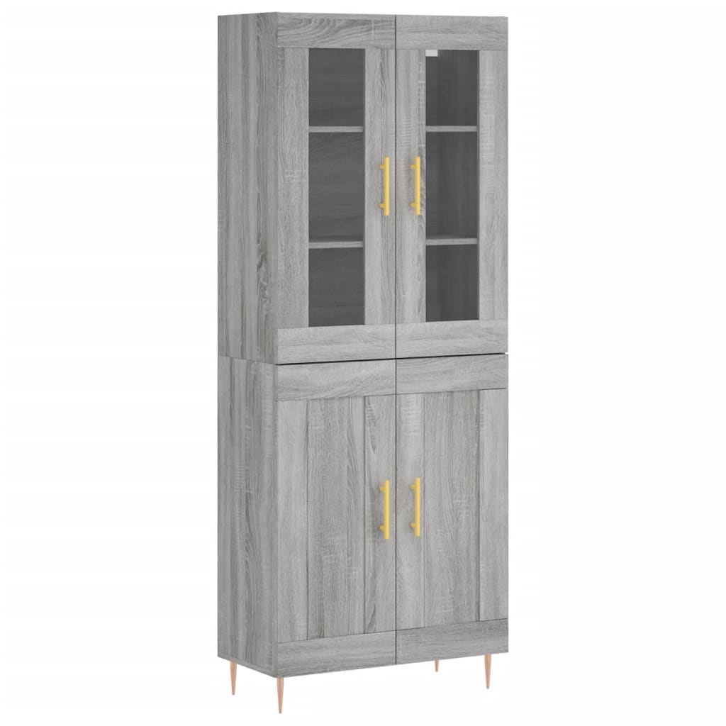 Buffet haut Sonoma gris 69,5x34x180 cm Bois d'ingénierie - XIOS