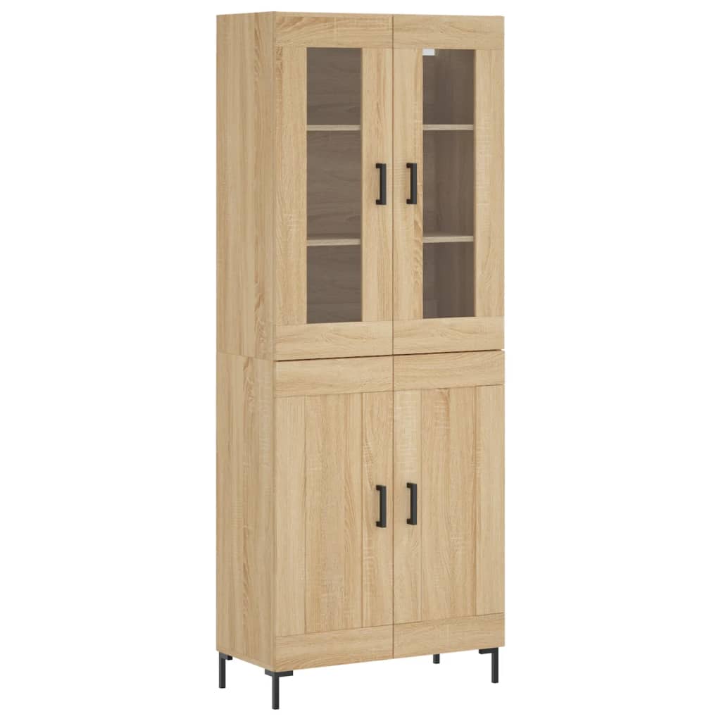 Buffet haut Chêne sonoma 69,5x34x180 cm Bois d'ingénierie - XIOS
