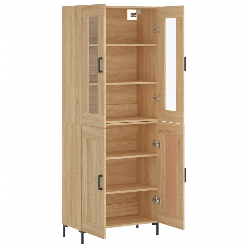 Buffet haut Chêne sonoma 69,5x34x180 cm Bois d'ingénierie - XIOS