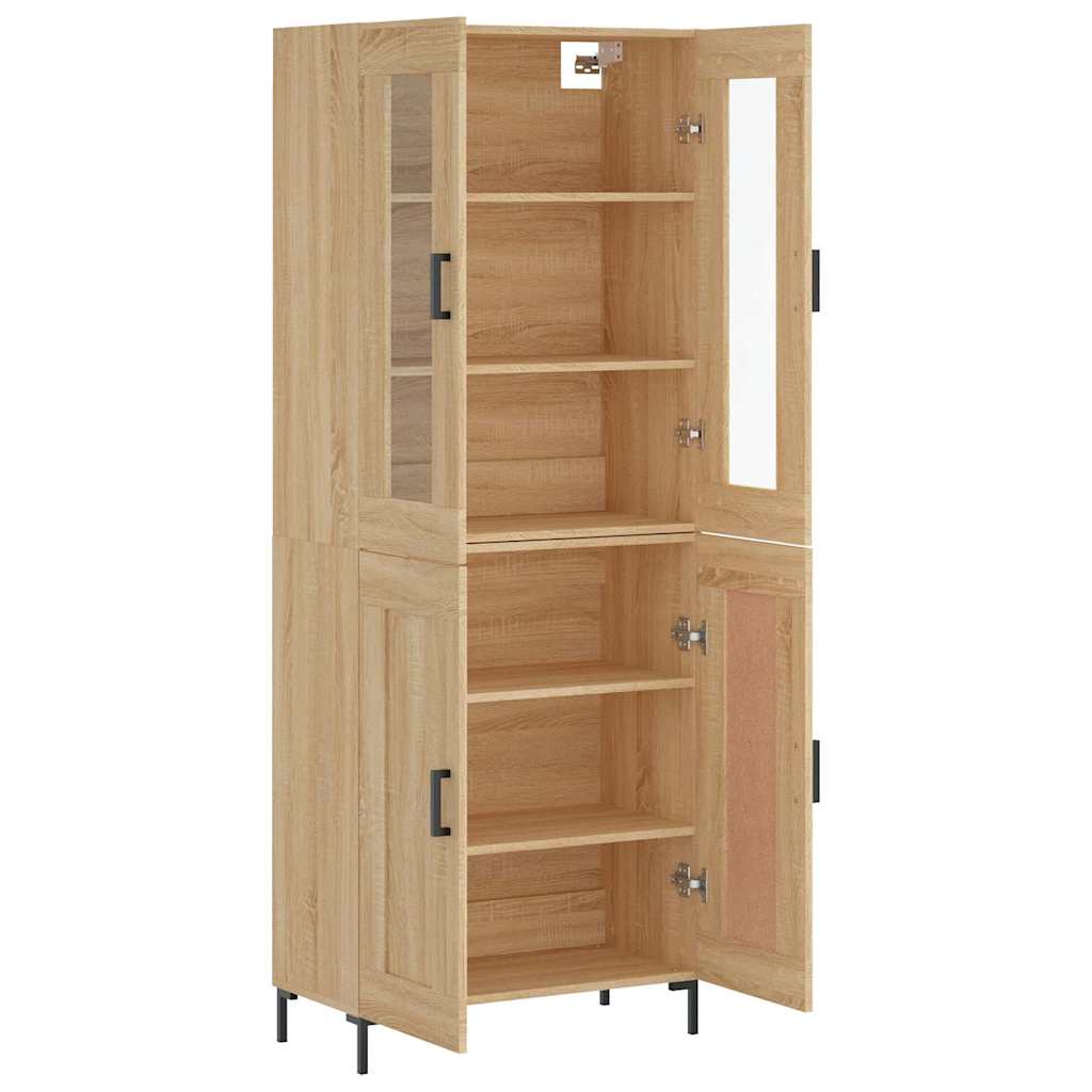 Buffet haut Chêne sonoma 69,5x34x180 cm Bois d'ingénierie