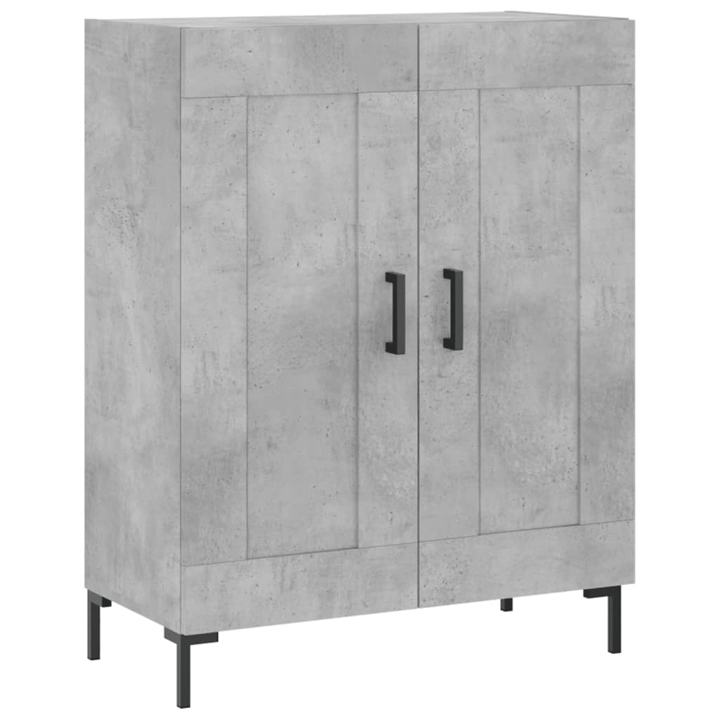 Buffet haut Gris béton 69,5x34x180 cm Bois d'ingénierie - XIOS