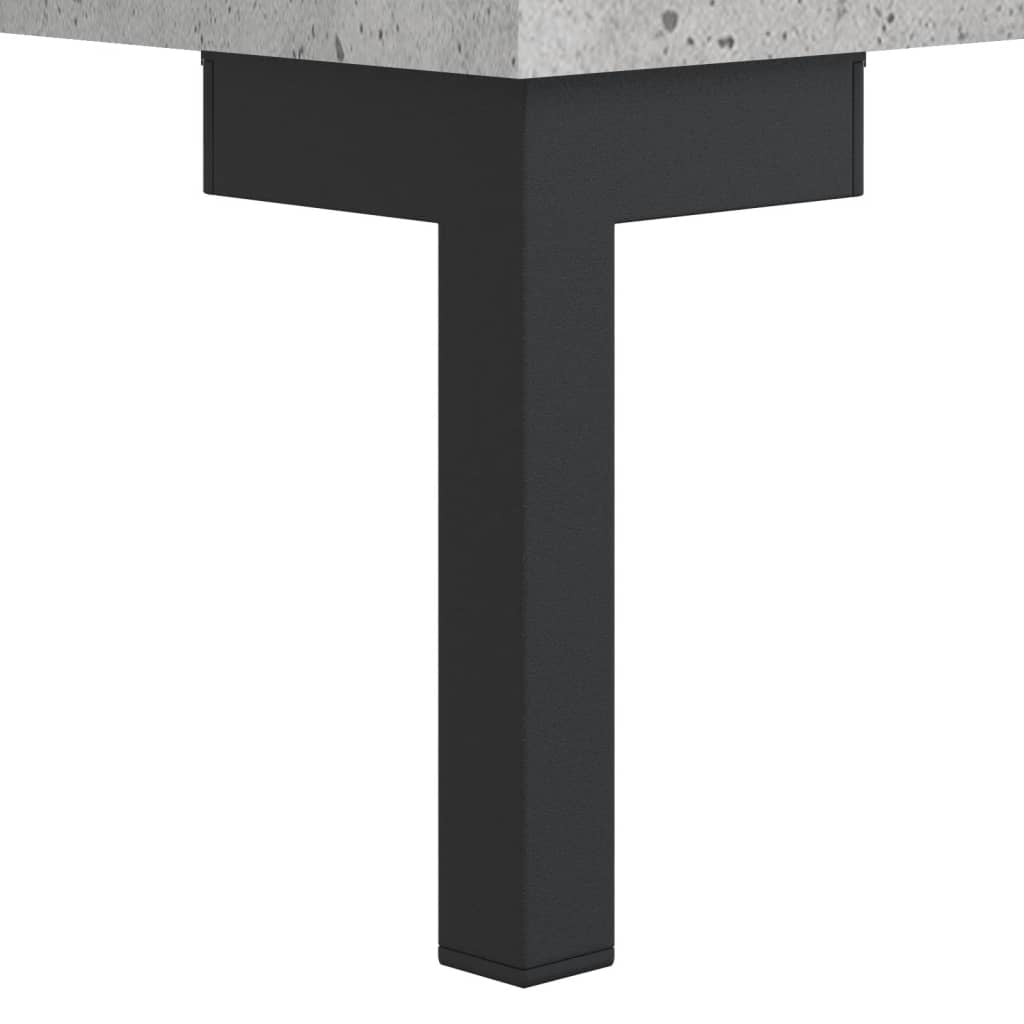 Buffet haut Gris béton 69,5x34x180 cm Bois d'ingénierie - XIOS