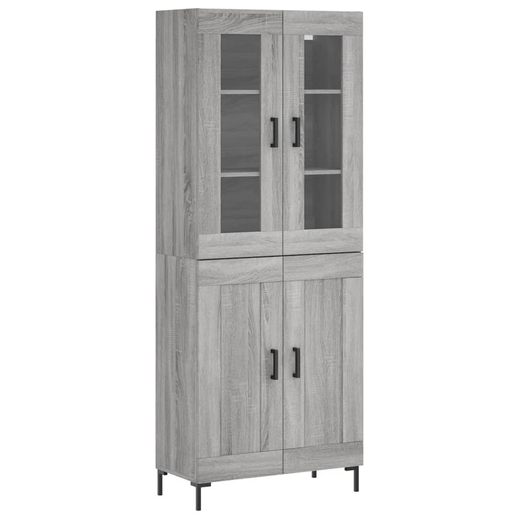 Buffet haut Sonoma gris 69,5x34x180 cm Bois d'ingénierie - XIOS