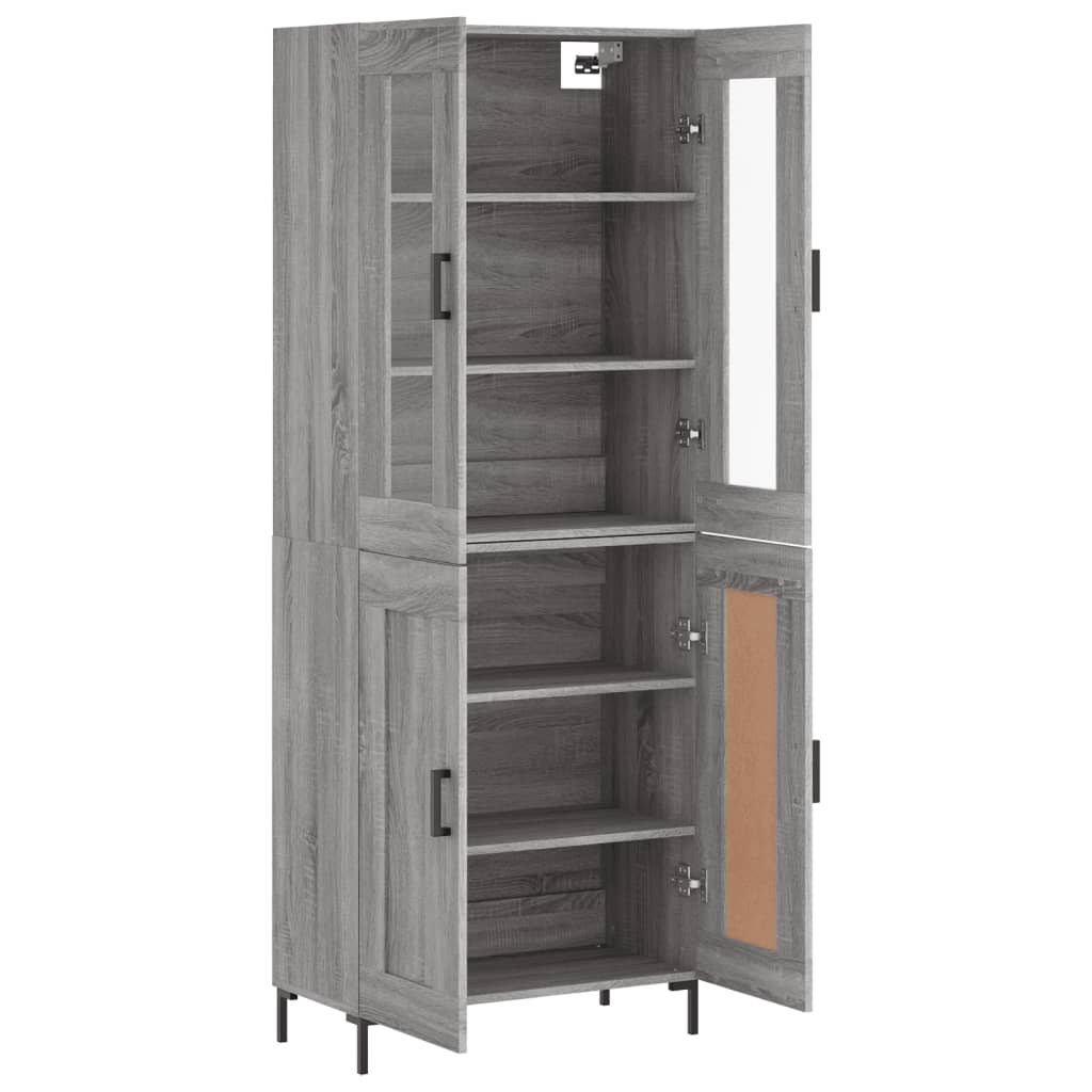 Buffet haut Sonoma gris 69,5x34x180 cm Bois d'ingénierie - XIOS