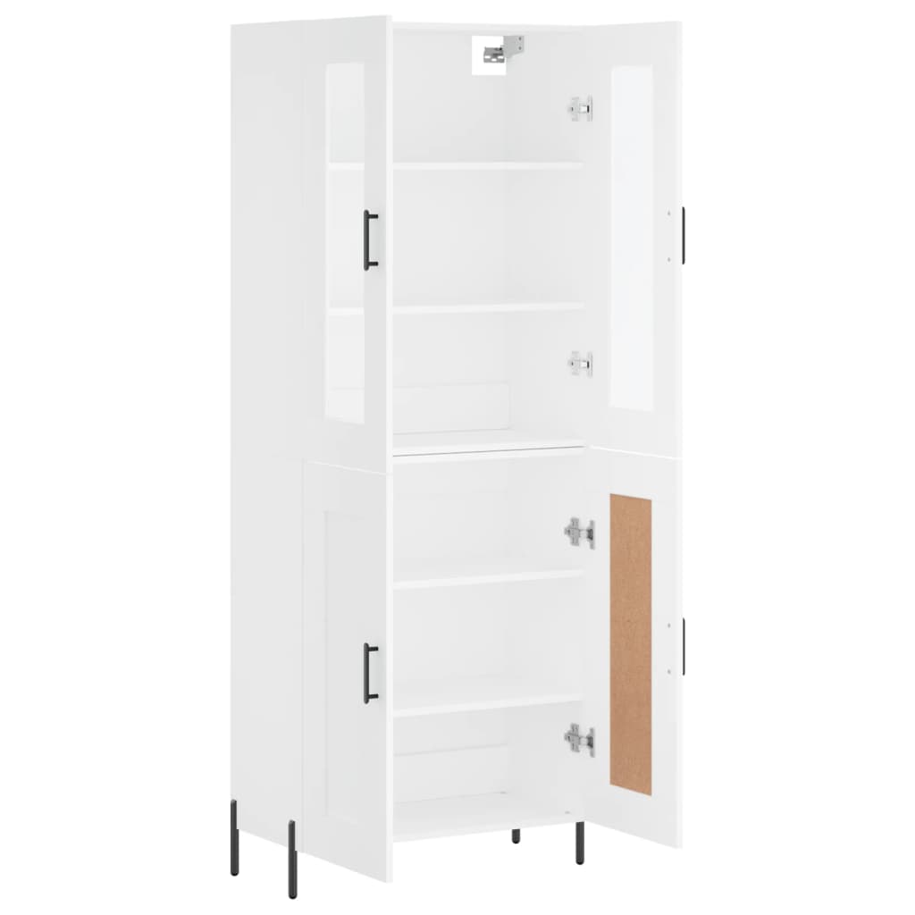 Buffet haut Blanc 69,5x34x180 cm Bois d'ingénierie - XIOS