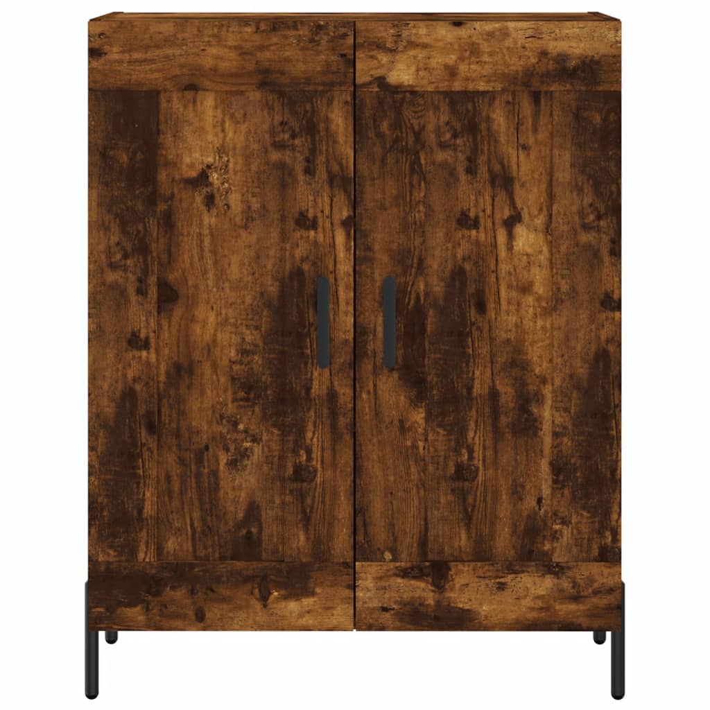 Buffet haut Chêne fumé 69,5x34x180 cm Bois d'ingénierie - XIOS