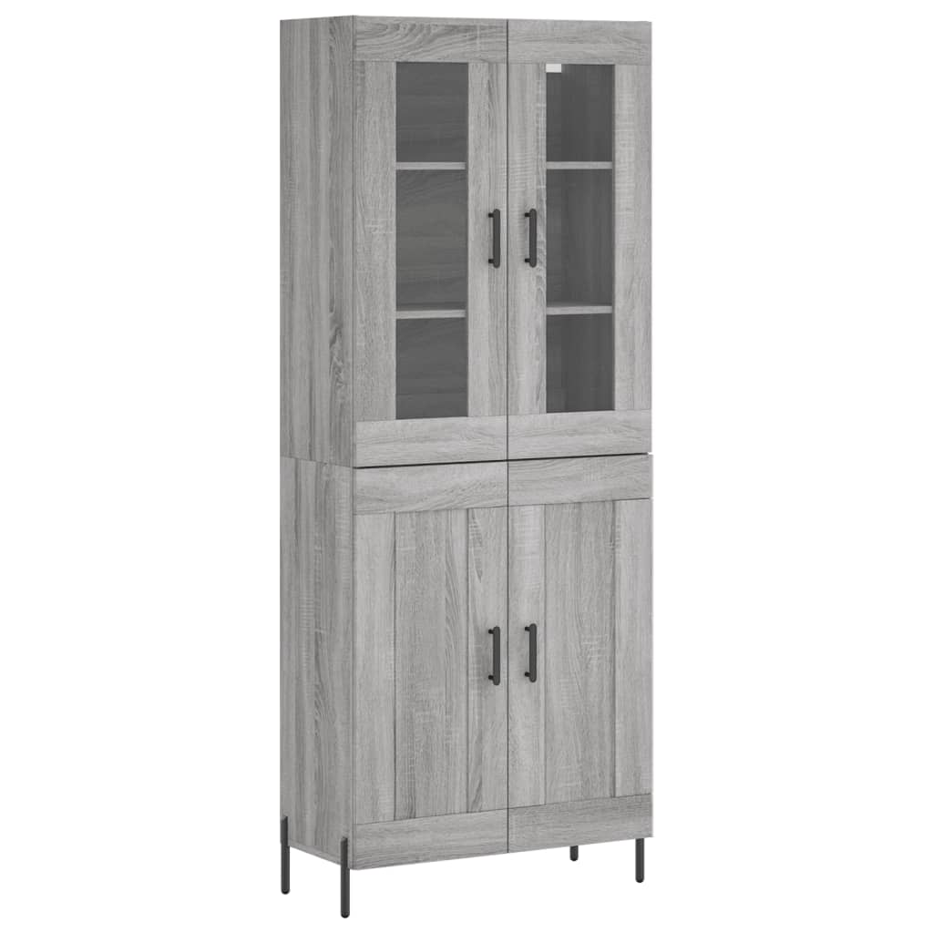 Buffet haut Sonoma gris 69,5x34x180 cm Bois d'ingénierie - XIOS
