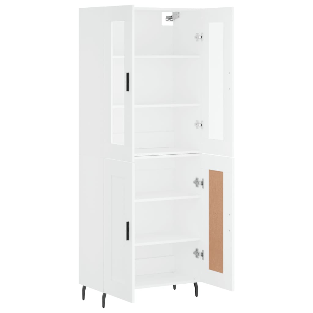 Buffet haut Blanc 69,5x34x180 cm Bois d'ingénierie - XIOS