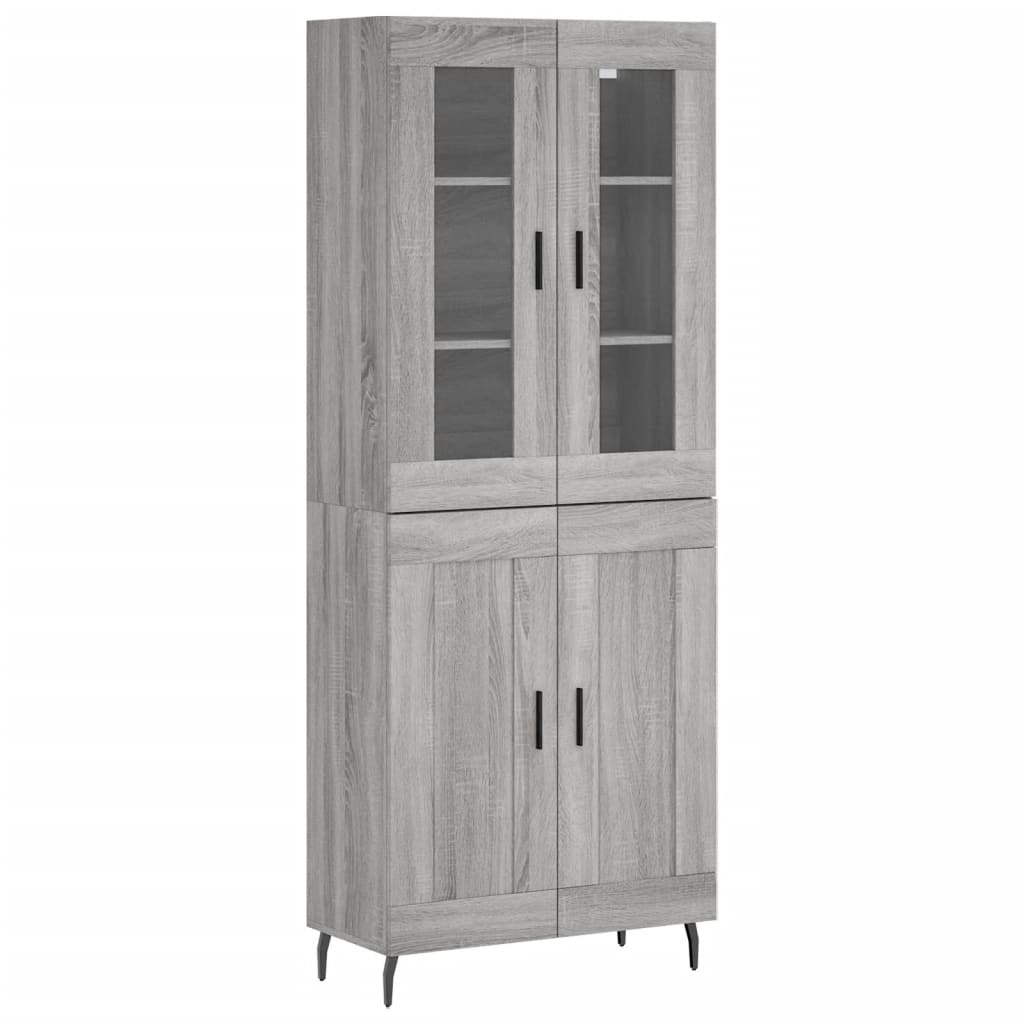 Buffet haut Sonoma gris 69,5x34x180 cm Bois d'ingénierie - XIOS