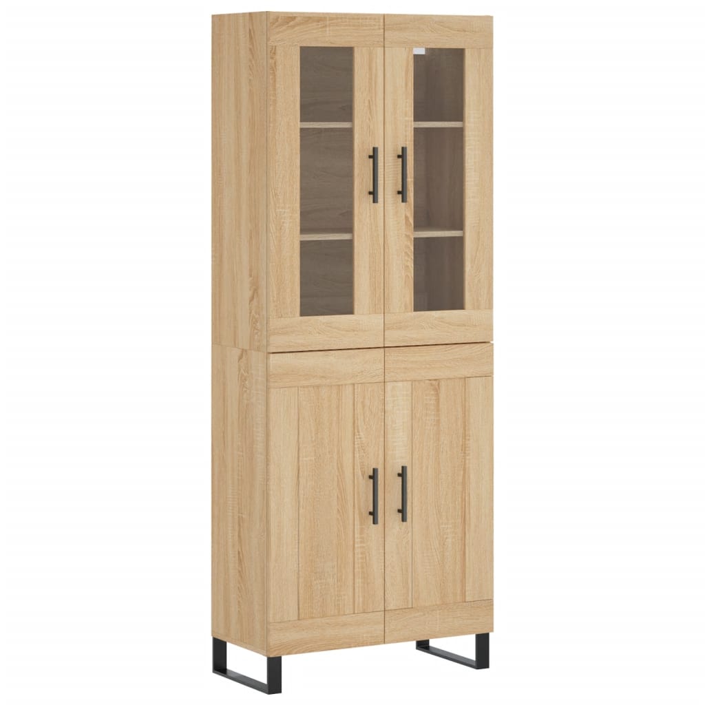 Buffet haut Chêne sonoma 69,5x34x180 cm Bois d'ingénierie - XIOS