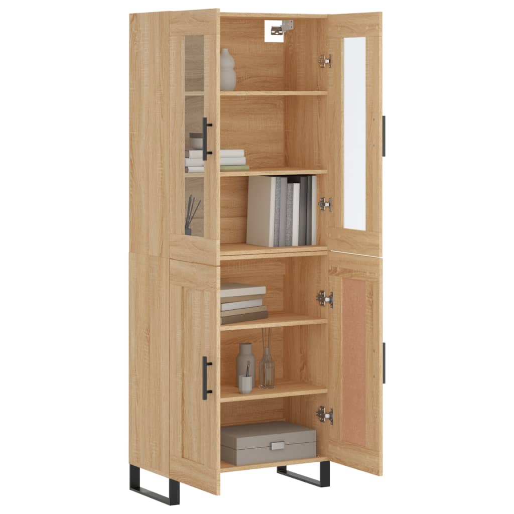 Buffet haut Chêne sonoma 69,5x34x180 cm Bois d'ingénierie