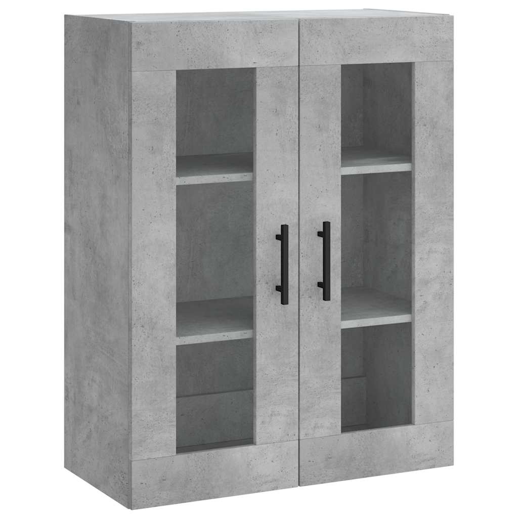 Buffet haut Gris béton 69,5x34x180 cm Bois d'ingénierie - XIOS