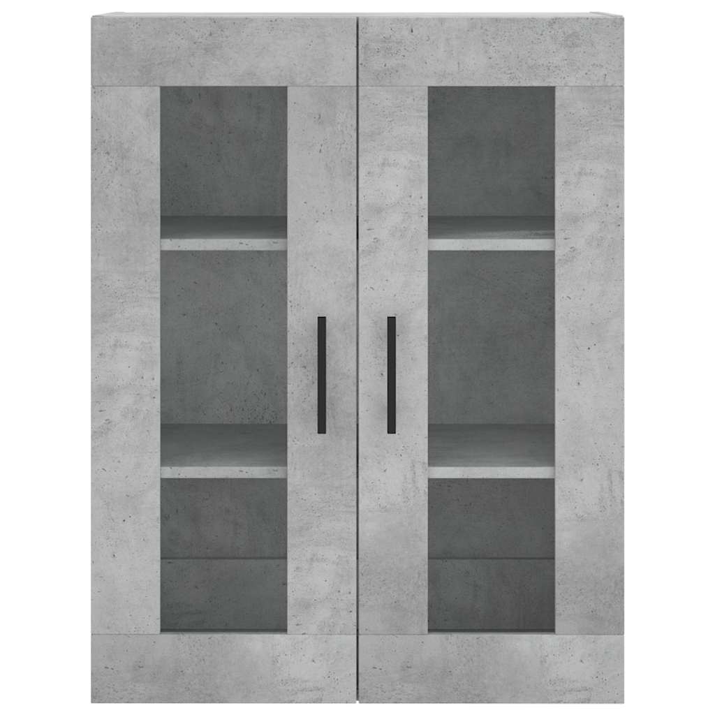 Buffet haut Gris béton 69,5x34x180 cm Bois d'ingénierie - XIOS