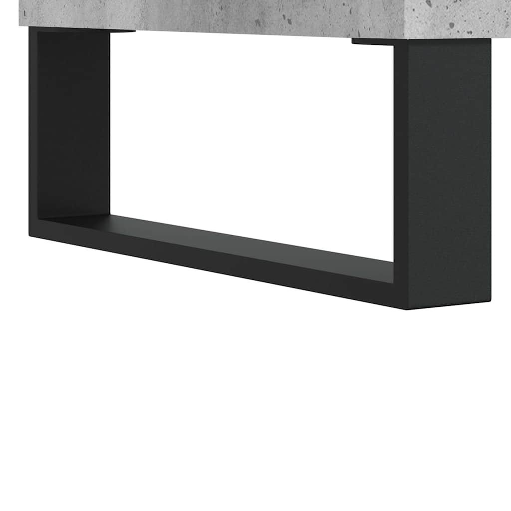 Buffet haut Gris béton 69,5x34x180 cm Bois d'ingénierie - XIOS