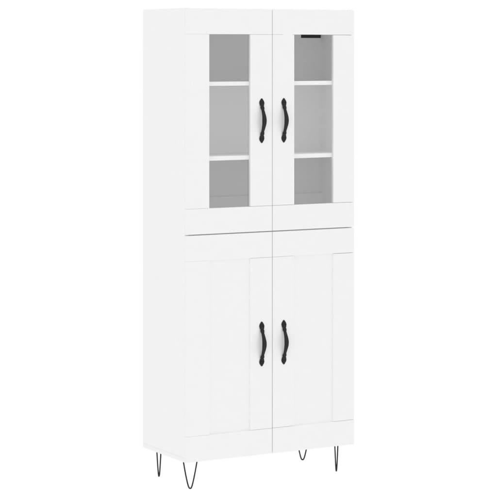 Buffet haut Blanc 69,5x34x180 cm Bois d'ingénierie - XIOS