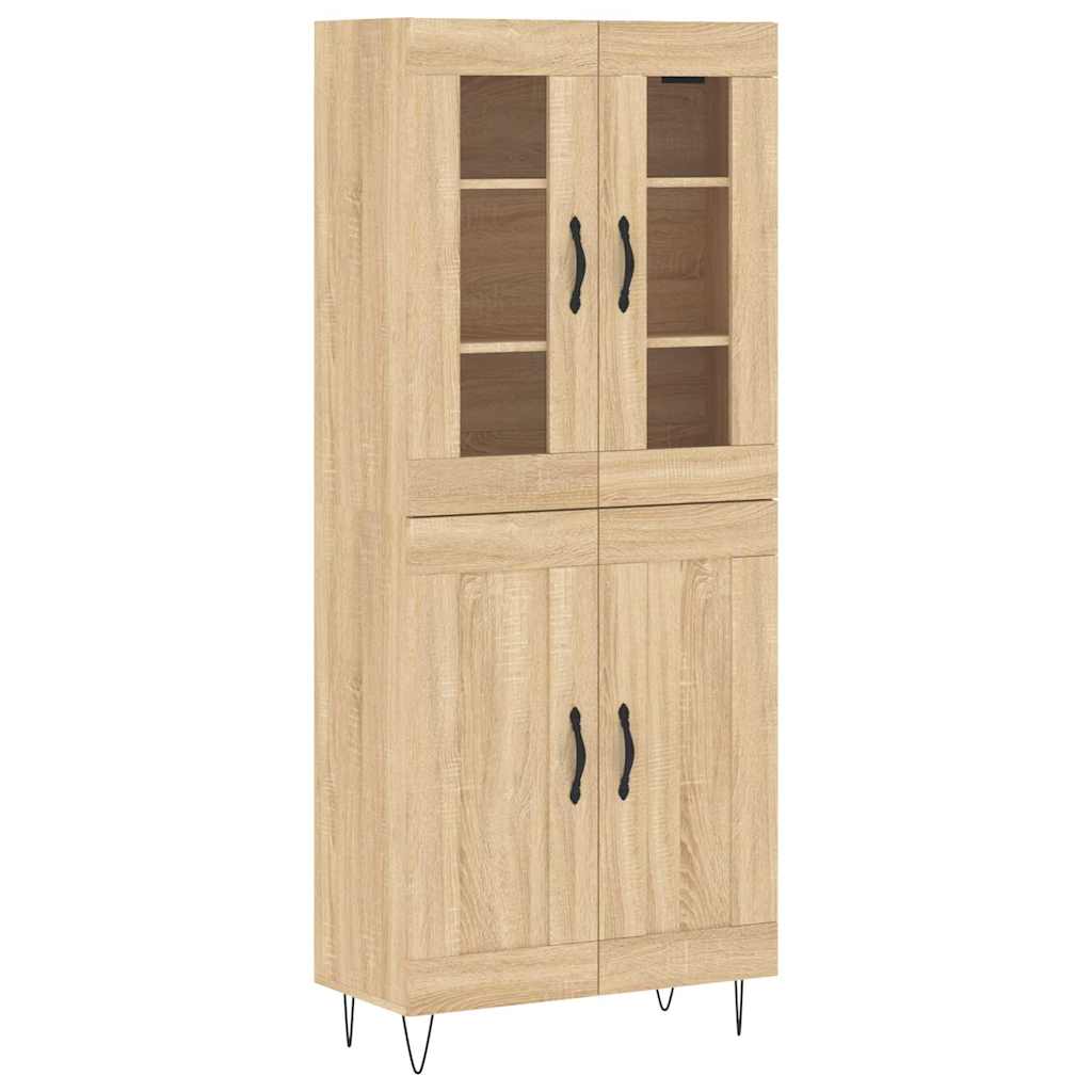 Buffet haut Chêne sonoma 69,5x34x180 cm Bois d'ingénierie