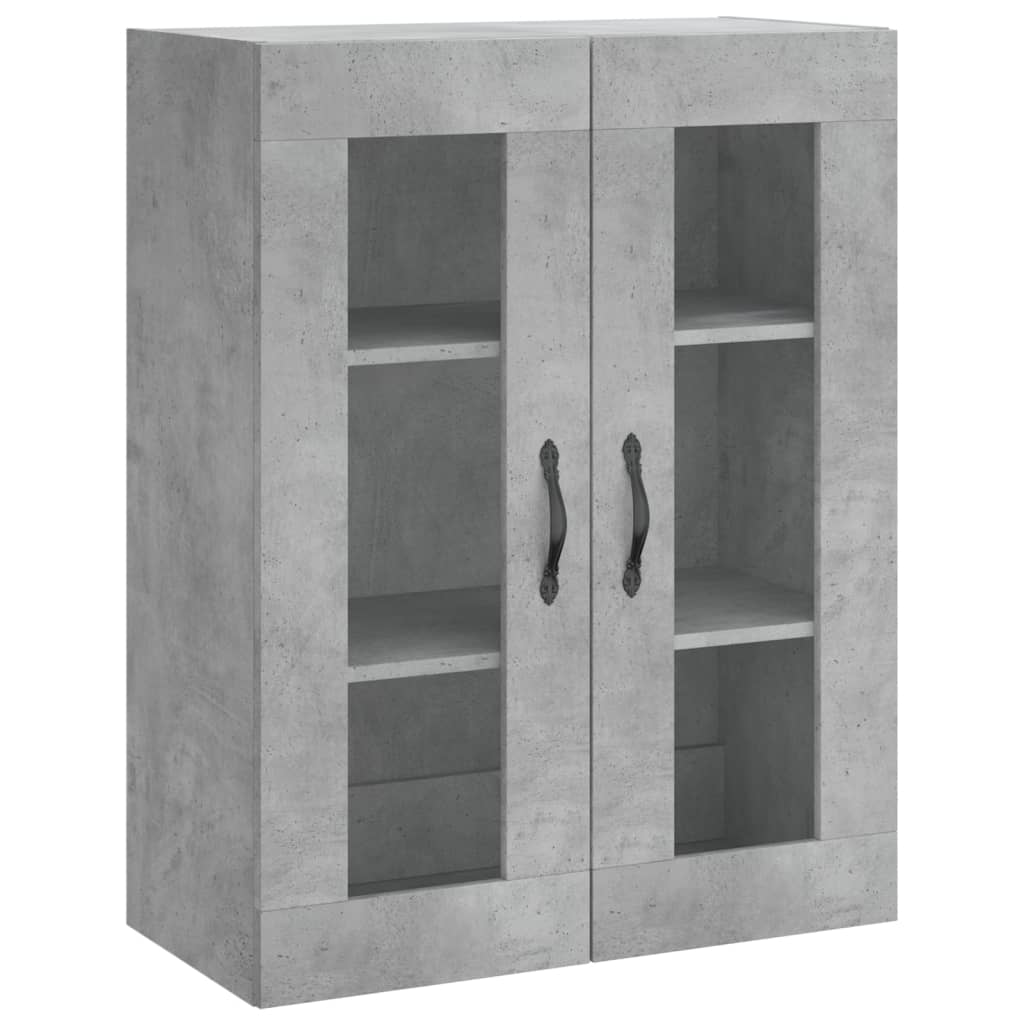 Buffet haut Gris béton 69,5x34x180 cm Bois d'ingénierie - XIOS