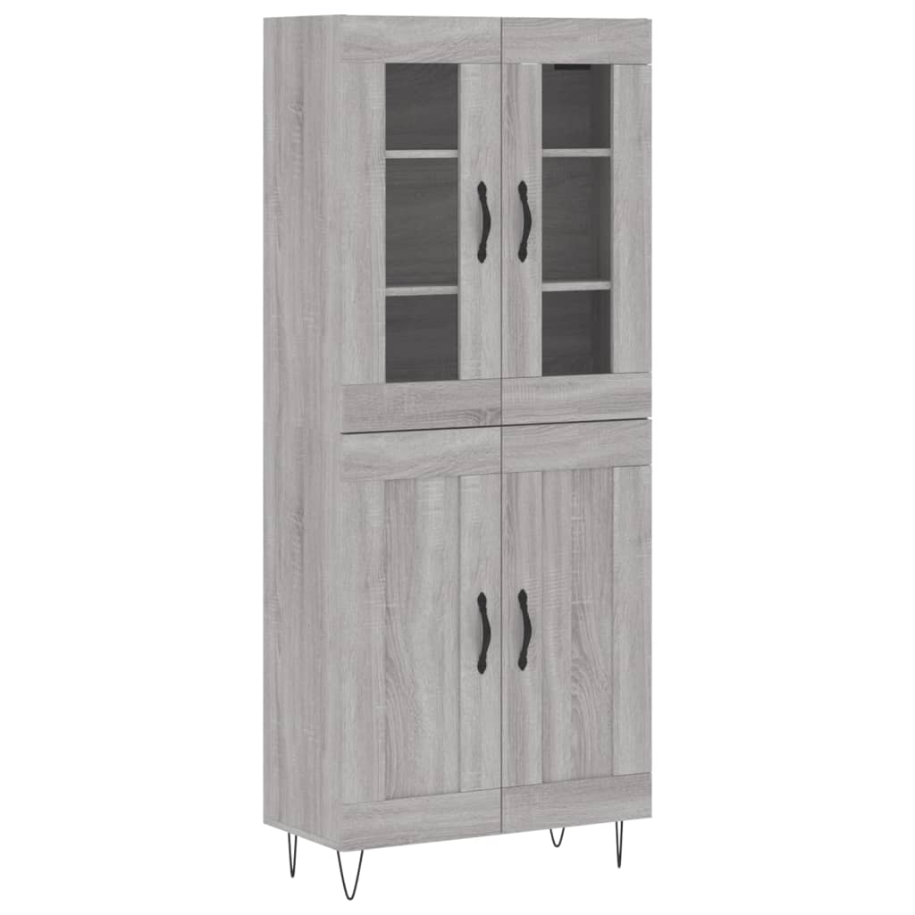 Buffet haut Sonoma gris 69,5x34x180 cm Bois d'ingénierie - XIOS
