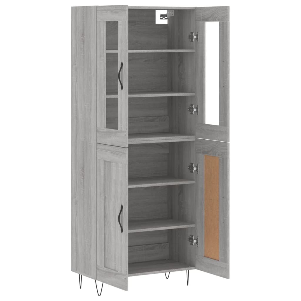 Buffet haut Sonoma gris 69,5x34x180 cm Bois d'ingénierie - XIOS