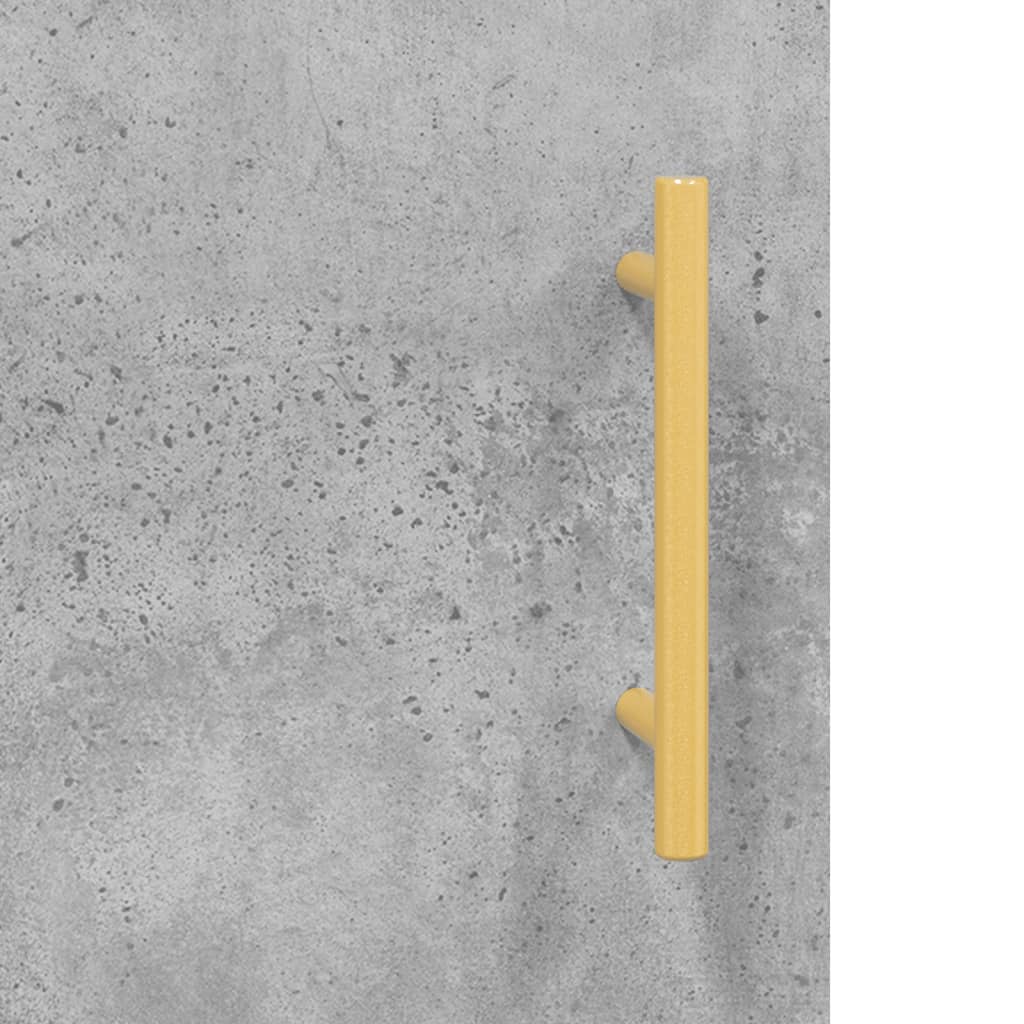 Buffet haut Gris béton 69,5x34x180 cm Bois d'ingénierie - XIOS