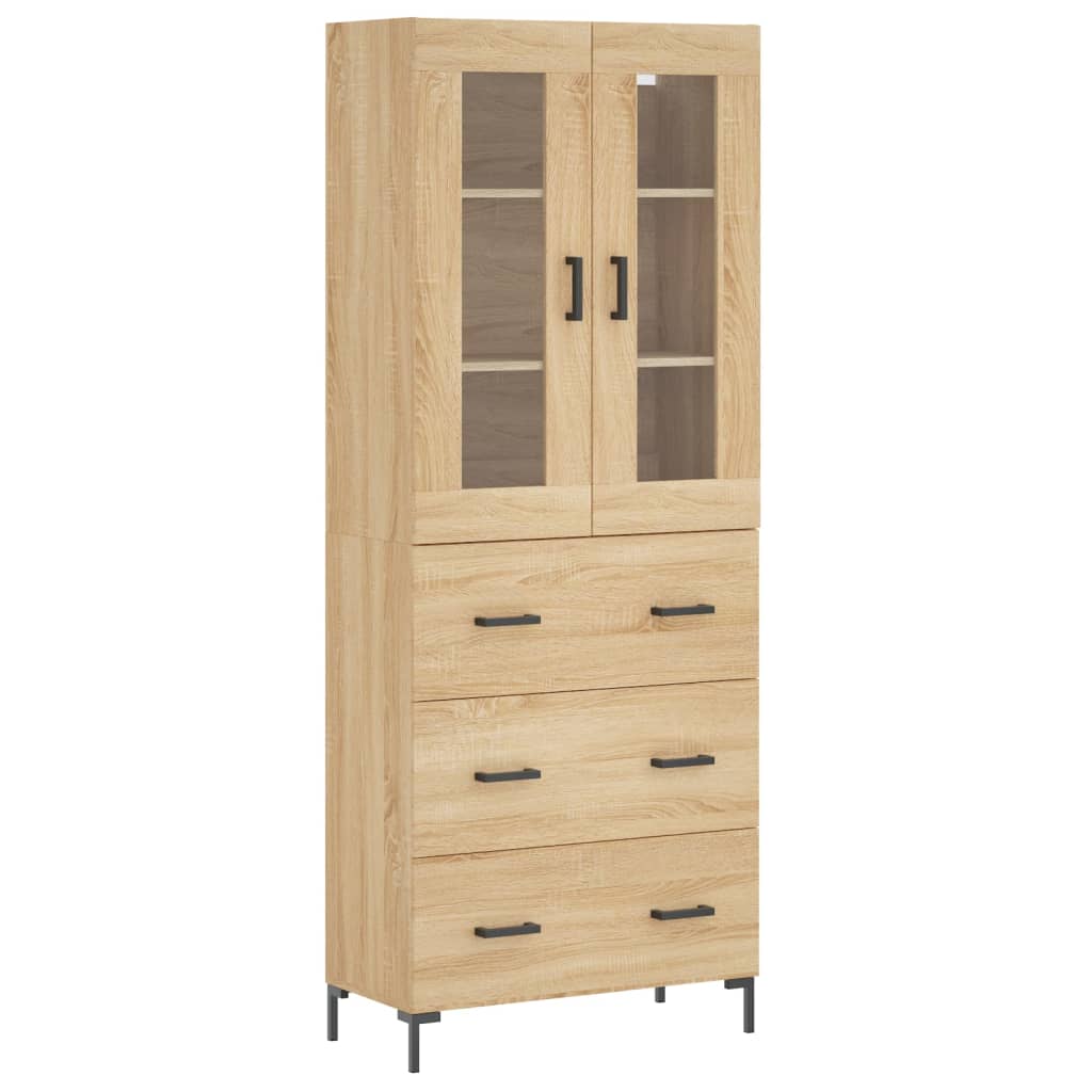 Buffet haut Chêne sonoma 69,5x34x180 cm Bois d'ingénierie - XIOS