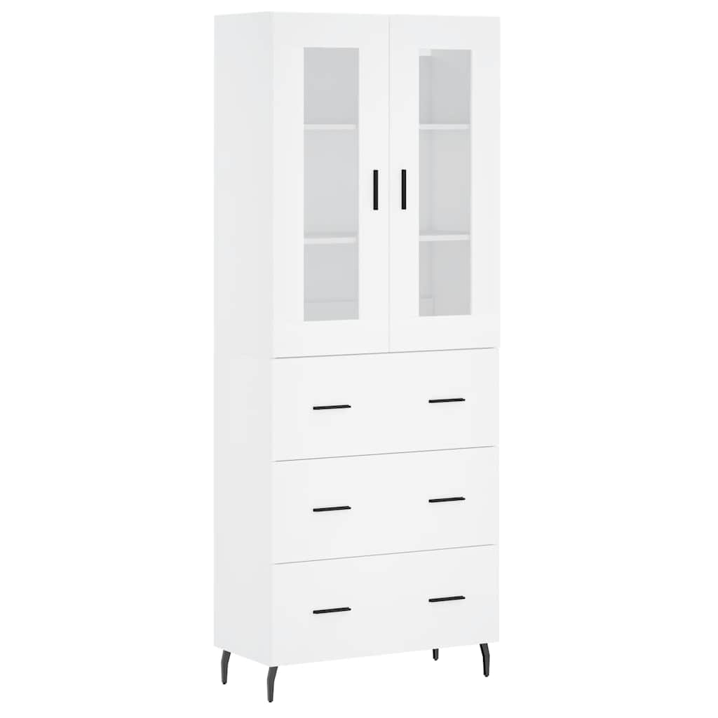Buffet haut Blanc 69,5x34x180 cm Bois d'ingénierie - XIOS