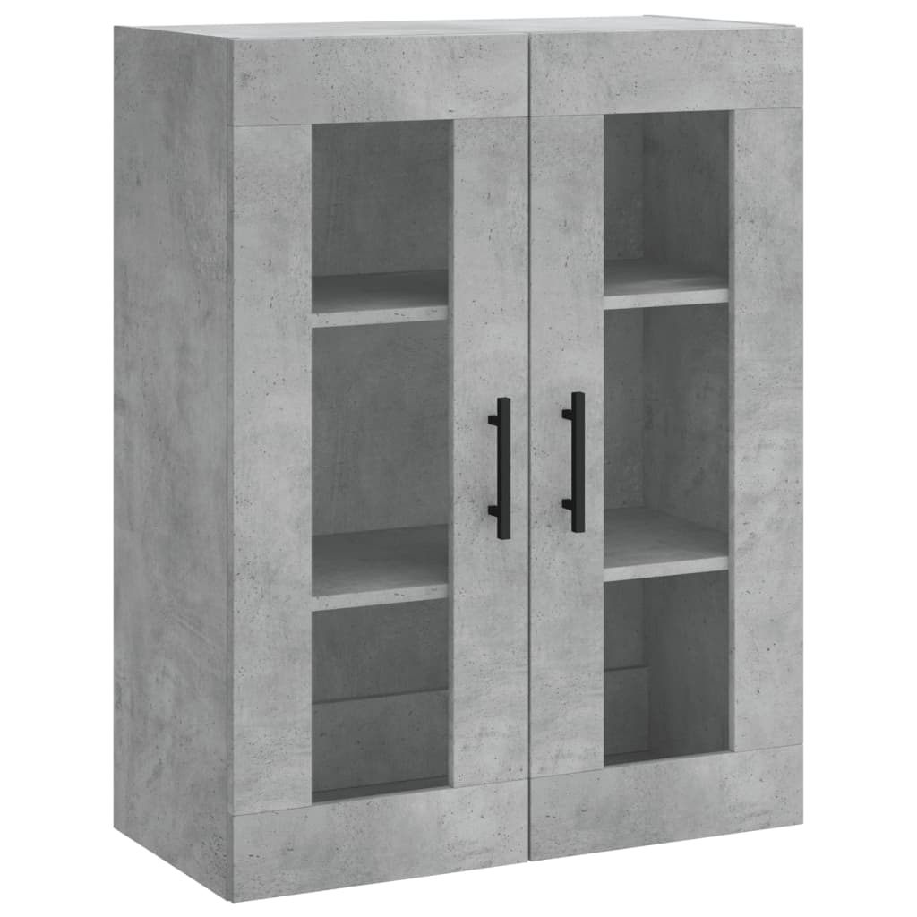 Buffet haut Gris béton 69,5x34x180 cm Bois d'ingénierie - XIOS