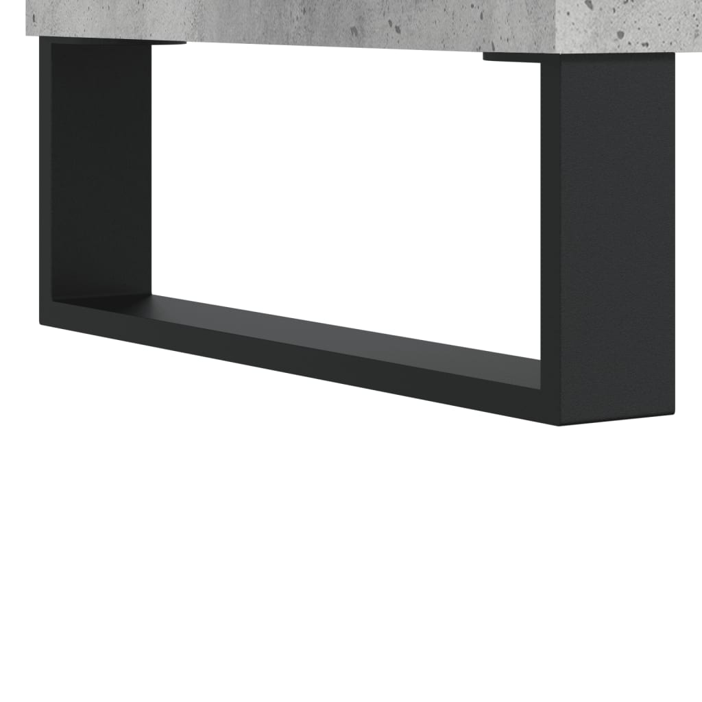 Buffet haut Gris béton 69,5x34x180 cm Bois d'ingénierie - XIOS