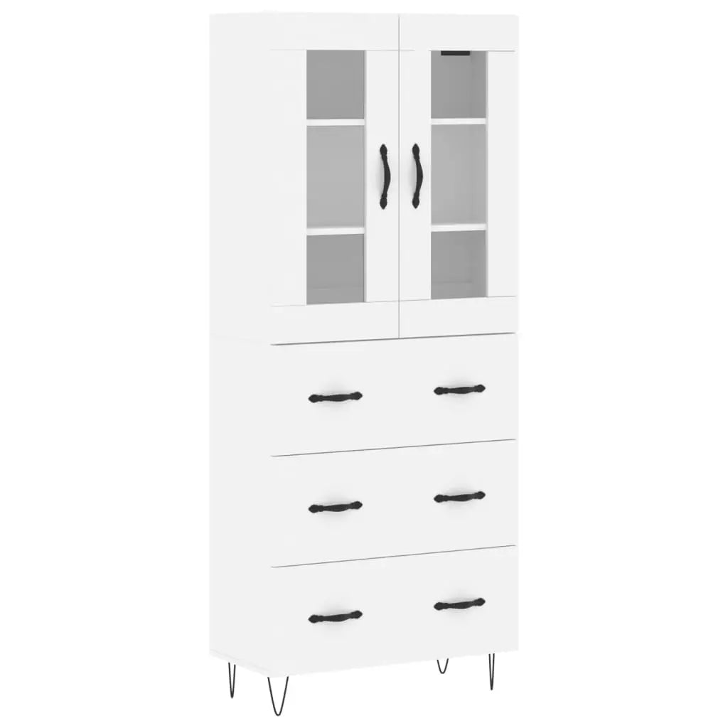 Buffet haut Blanc 69,5x34x180 cm Bois d’ingénierie - XIOS