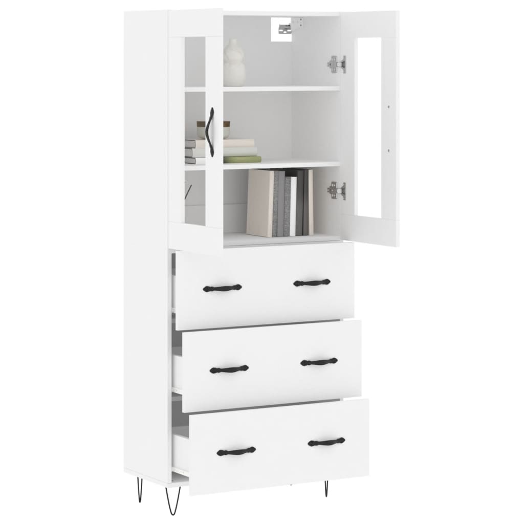Buffet haut Blanc 69,5x34x180 cm Bois d'ingénierie - XIOS