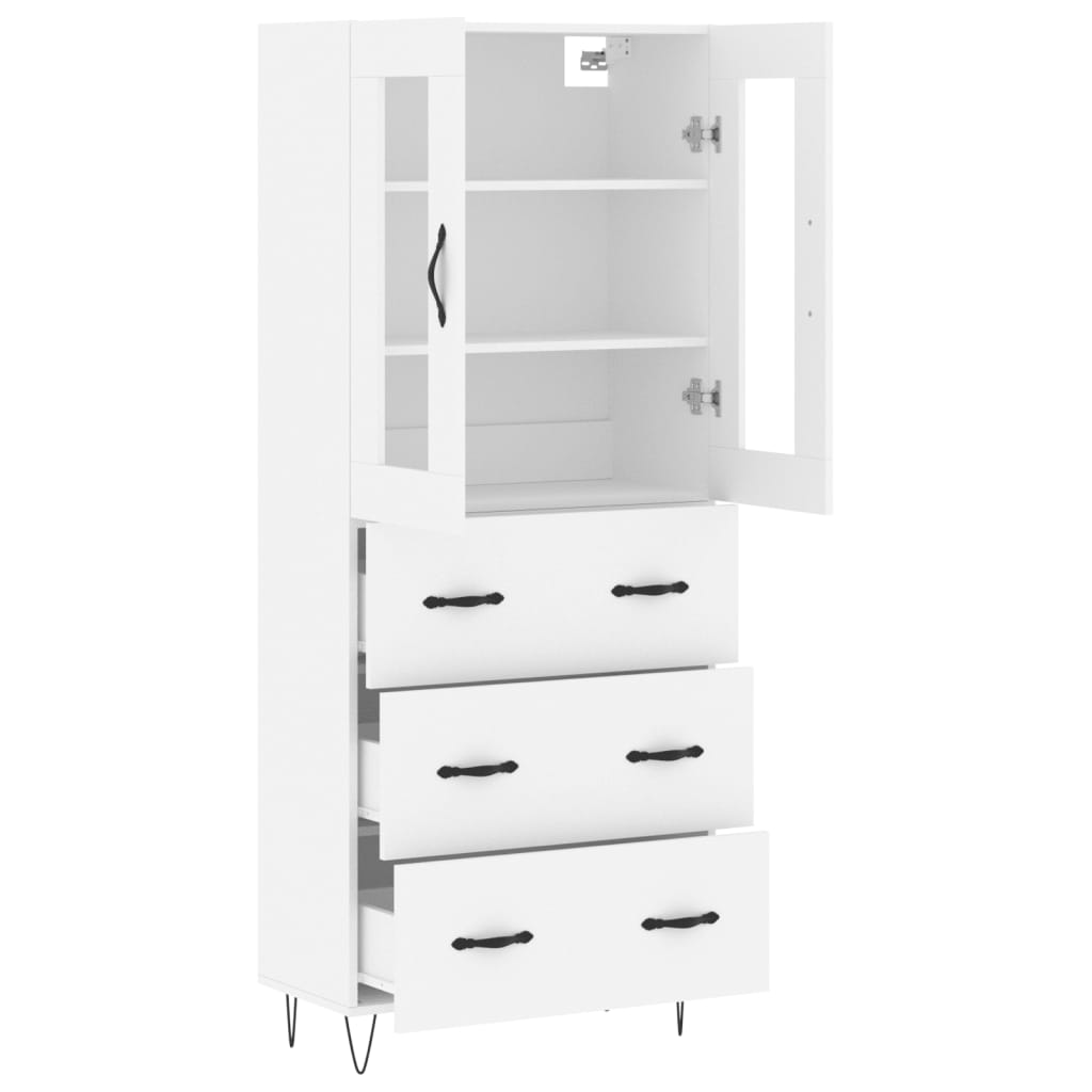 Buffet haut Blanc 69,5x34x180 cm Bois d'ingénierie - XIOS