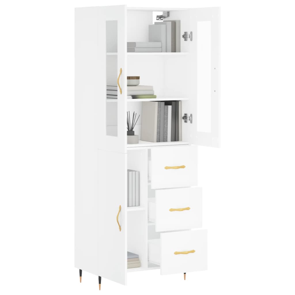 Buffet haut Blanc 69,5x34x180 cm Bois d'ingénierie - XIOS