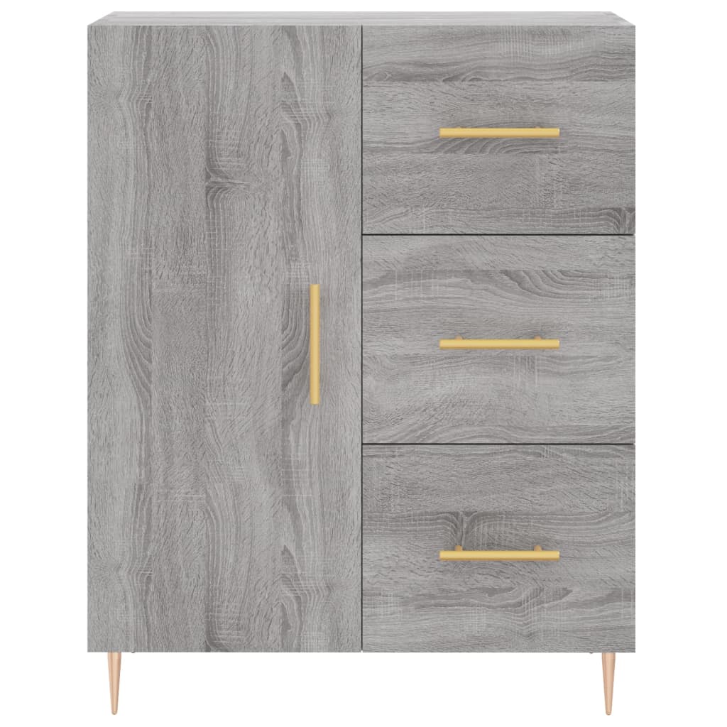 Buffet haut Sonoma gris 69,5x34x180 cm Bois d'ingénierie - XIOS