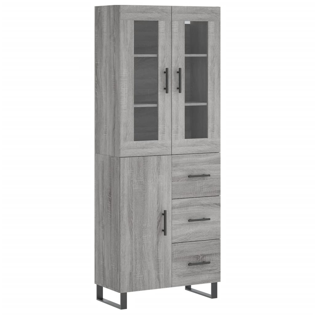 Buffet haut Sonoma gris 69,5x34x180 cm Bois d'ingénierie - XIOS