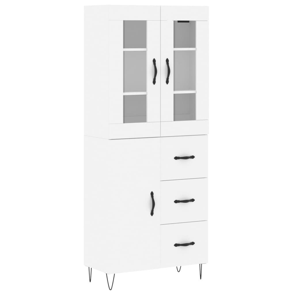 Buffet haut Blanc 69,5x34x180 cm Bois d'ingénierie - XIOS