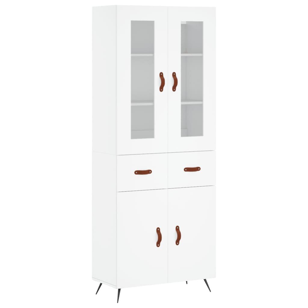 Buffet haut Blanc 69,5x34x180 cm Bois d'ingénierie - XIOS