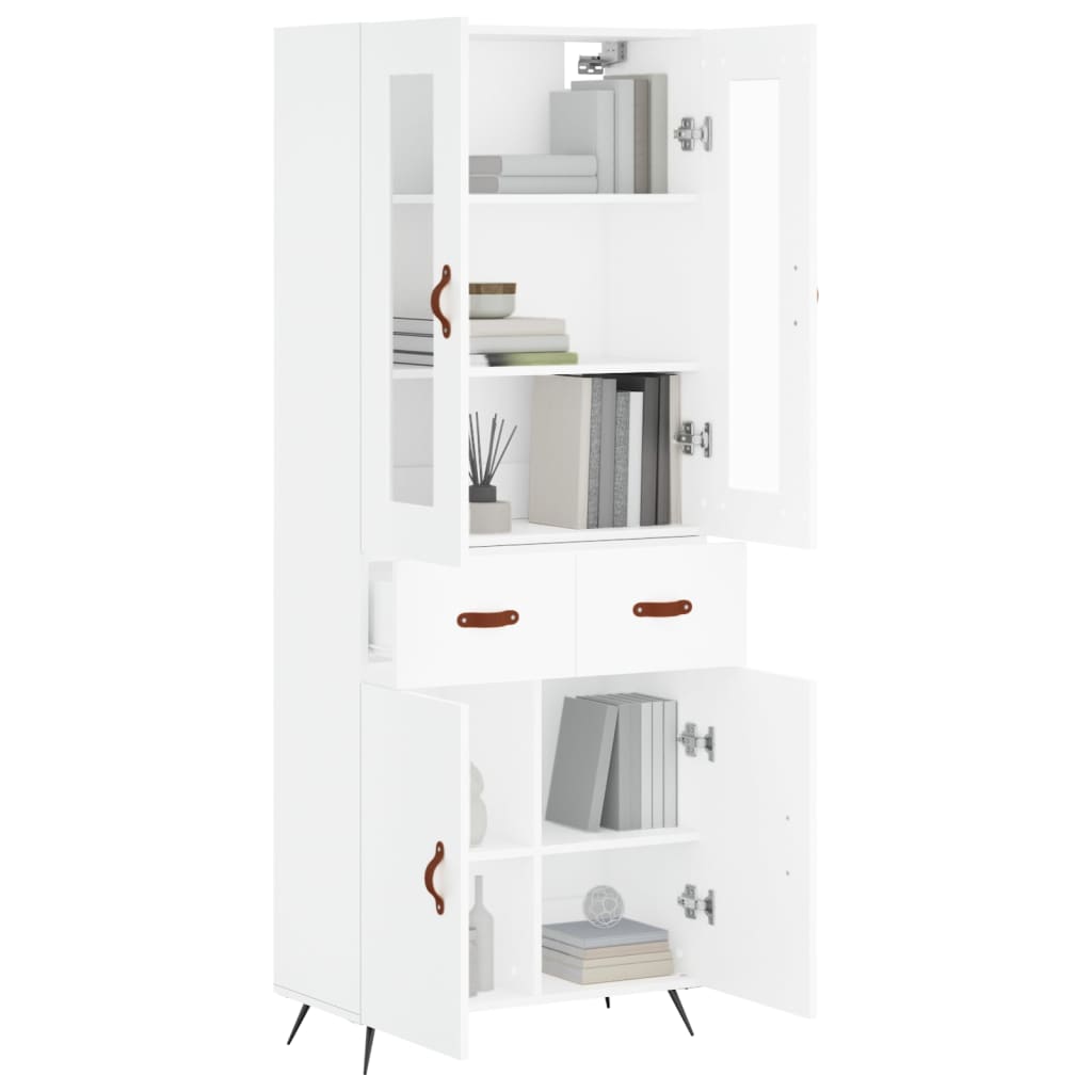 Buffet haut Blanc 69,5x34x180 cm Bois d'ingénierie - XIOS